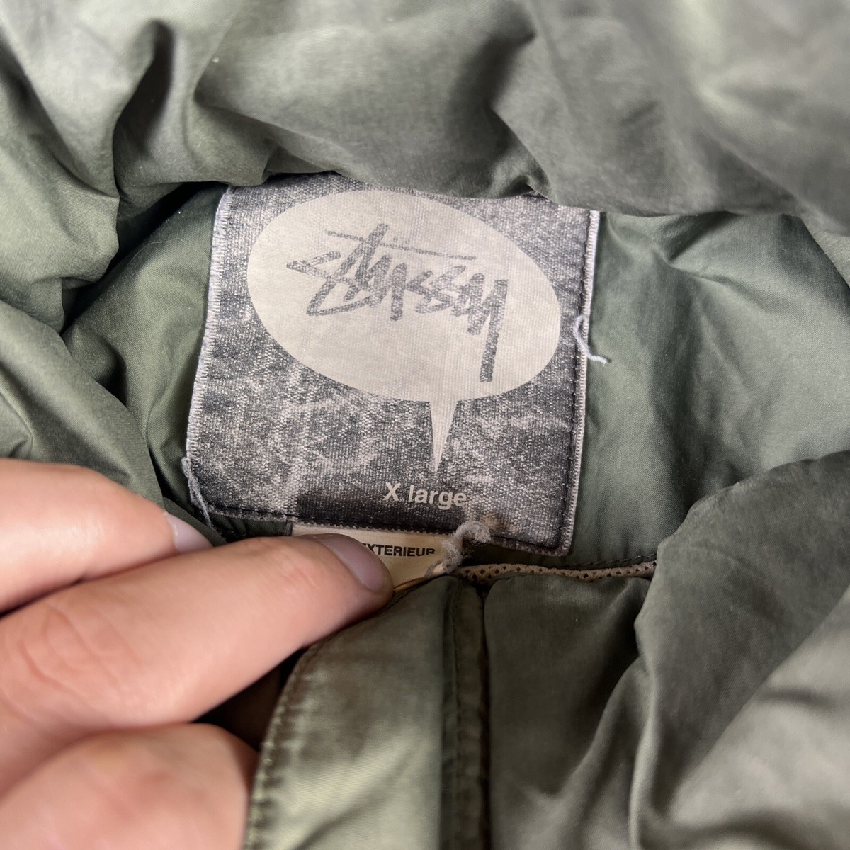 Stüssy Men's Size XL Lightweight Jacket Windbreaker Green Stüssy Men's Size XL Lightweight Jacket Windbreaker Green