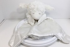 Baby Gund Lamb Lovey White Plush Security Blanket Satin 058928 BEAUTIFUL