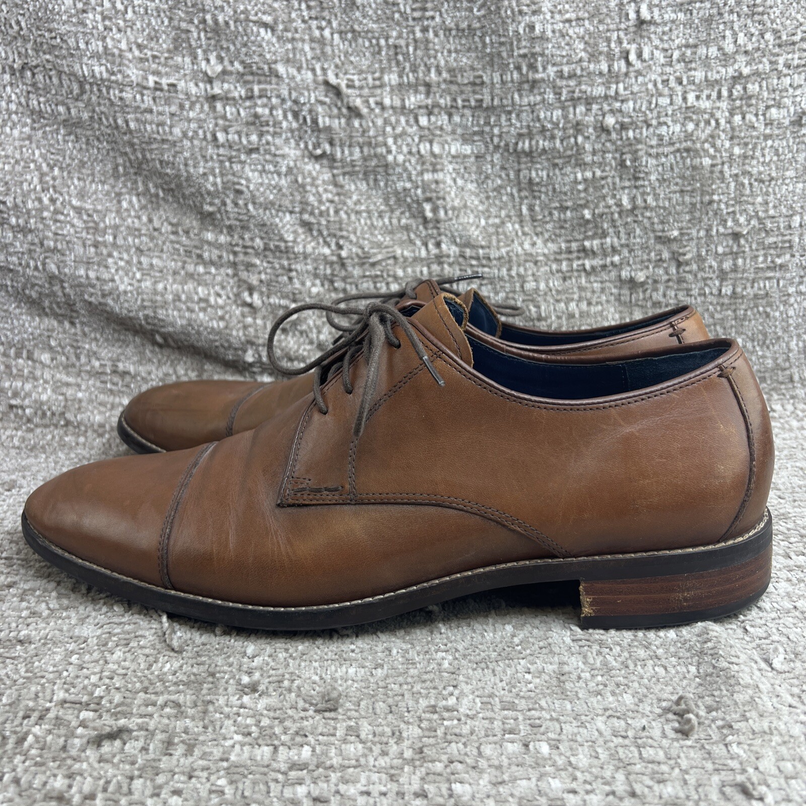 SAOLA Oxford Cole Haan Grand.OS Lenox Hill da uomo taglia 12 pelle marrone inglese C11632