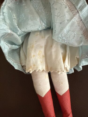 Bambola Palóc ungherese in stoffa vintage in abito da sposa tradizionale difetto mc - Foto 8 di 9