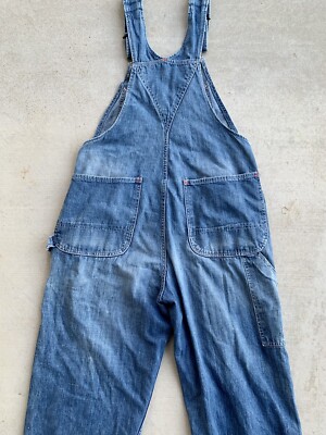 30s vintage denim overall 片ポケ 濃紺 30s vintage denim overall 片ポケ 濃紺 30s vintage denim