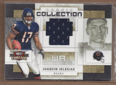 A6114- 2009 Threads Rookie Sammlung Materialien #26 Juaquin Iglesias Trikot /