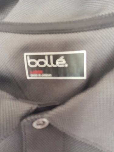 Bolle Short Sleeve Polo Shirt Mens L Dark Gray Polyester Sport Golf Casual - Imagen 3 de 8