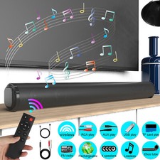 Sound Bar 4 Speaker System Wireless Bluetooth Subwoofer TV Home Theater W/Remote