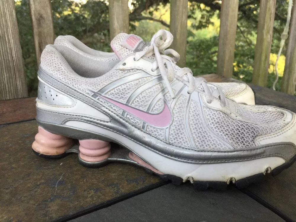 NIKE SHOX Avenue Metallic Silver PINK TURBO Athletic Run Walk Yoga Women Shoes 8