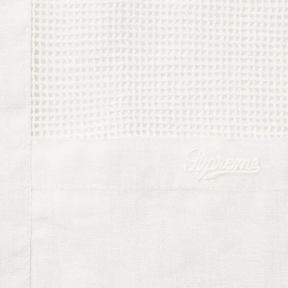 トップス Supreme Mesh Panel Linen S/S Shirt White Supreme Mesh Panel Short Sleeve Linen Shirt White | eBay