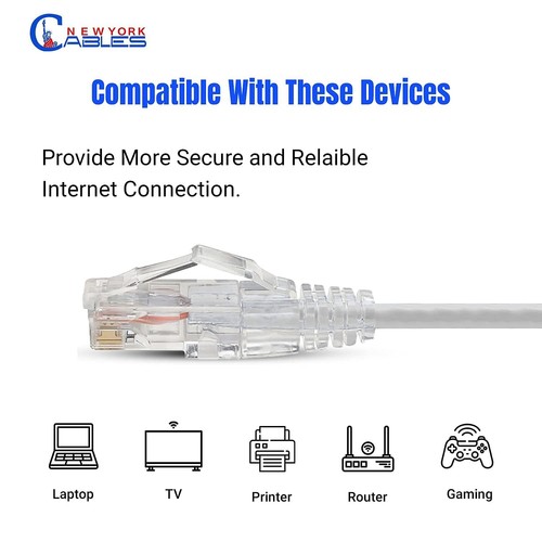 Cat6 Ethernet Patch Cable 6 Inch Slim 28AWG, Pure Bare Copper RJ-45 LAN Network - Picture 19 of 26