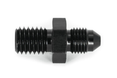 Gewindeadapter M10x1,0 zu Dash 3 / -3 AN / JIC 3 - 24UNF Schwarz eloxiert