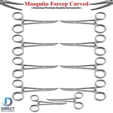 10 PC MOSQUITO HEMOSTAT FORCEPS 5.5" CURVED STAINLESS STEEL SURGICAL MEDICAL