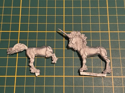 Warhammer High Elves Bretonnia Hochelfen Bretonen Marauder Unicorn Metal Rare #2