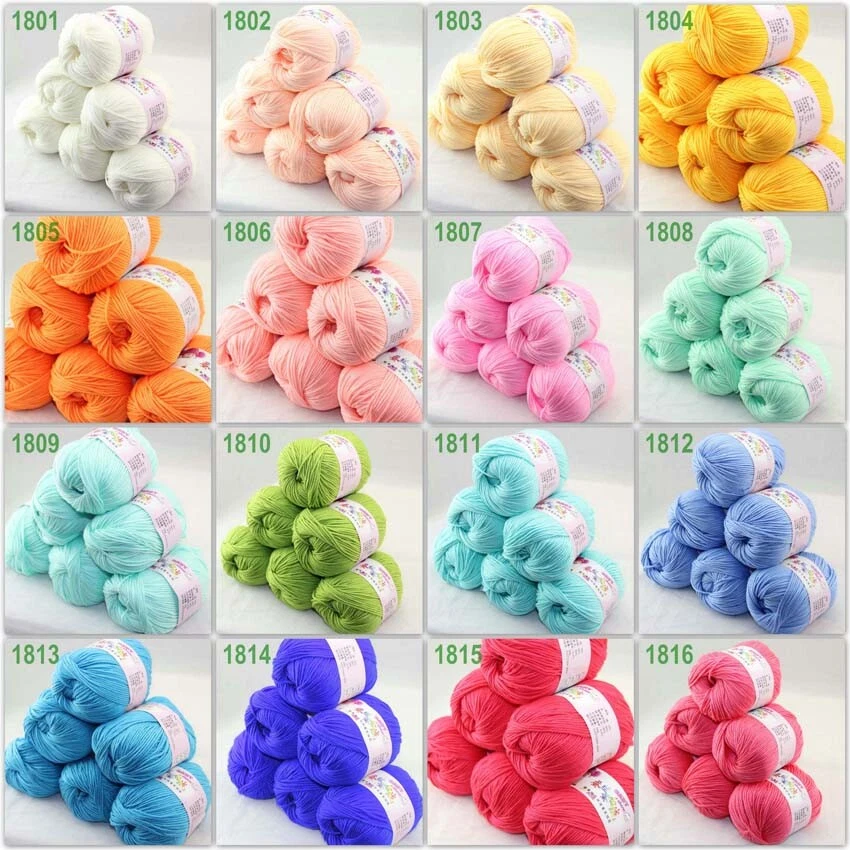 Sale 6Skeinsx50gr DK Baby Cashmere Silk Wool Hand Knitting Scarf Crochet Yarn - Image 3 of 4