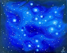 "Sagittarius" Original Oil Painting constellation zodiac stars astrological sign