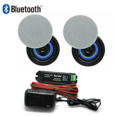 Paar Herdio 160W 4'' 2-Wege Unterputz Mount Bluetooth Decke Stereo Lautsprecher