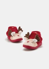 New Mayoral red reindeer slippers w/strap, size child 11 29 european ,NIB