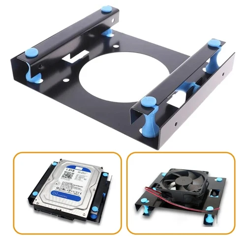 3.5" to 5.25" Internal Hard Disk Drive Mount Bracket Shock Reduction Silicone