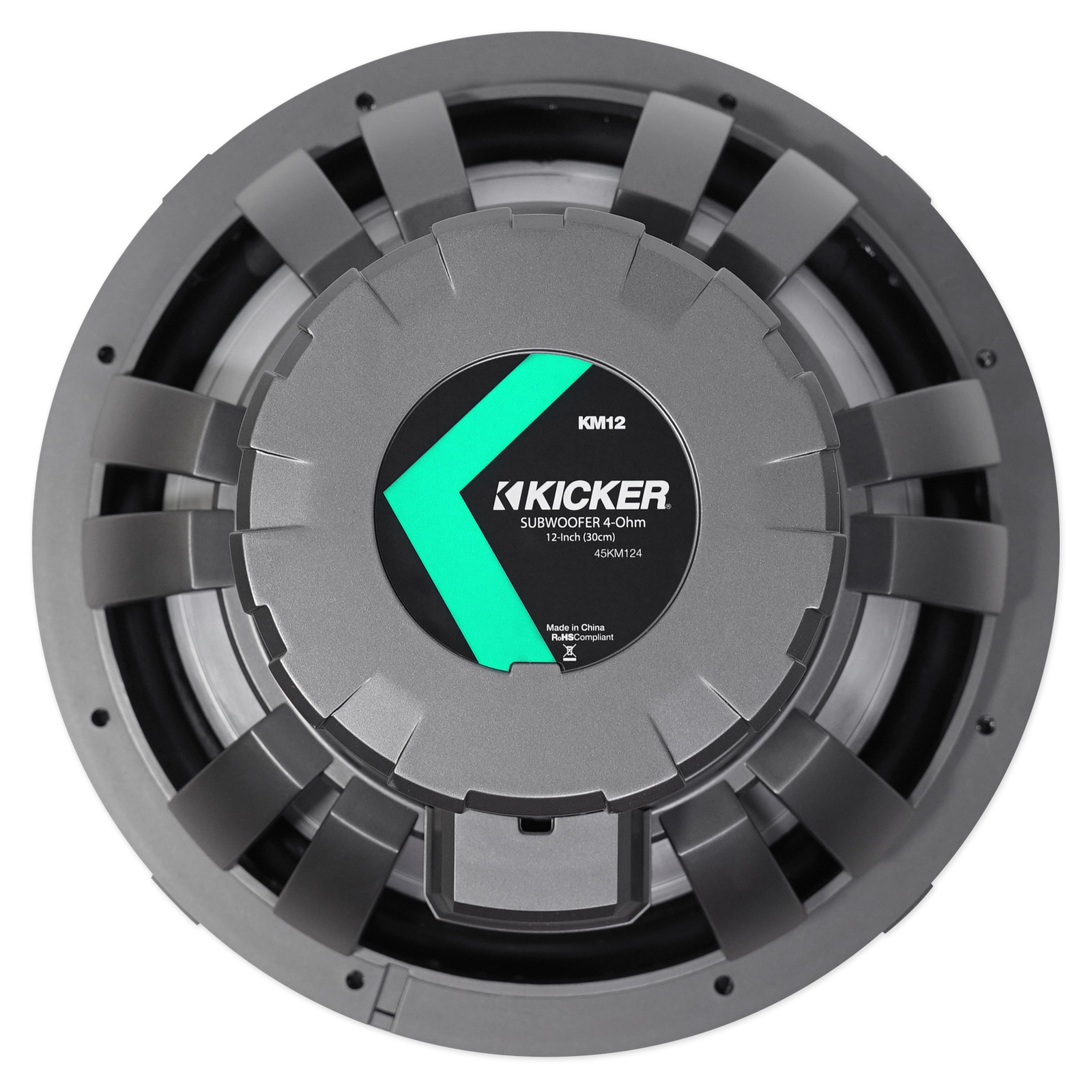 Морской лодочный сабвуфер KICKER 45KM124 12 мощностью 350 Вт со светодиодной решеткой SVC 4-омный сабвуфер KM12