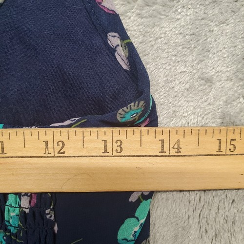 American Eagle Outfitters Womens Size 0 Dress Navy Floral with Pockets Lined - Picture 5 of 11