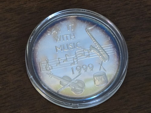 1999 1 ONCIA .999 ARGENTO FINE DILLO CON MUSICA KREWE DI GEMINI IN CAPSULA TONED - Foto 2 di 5