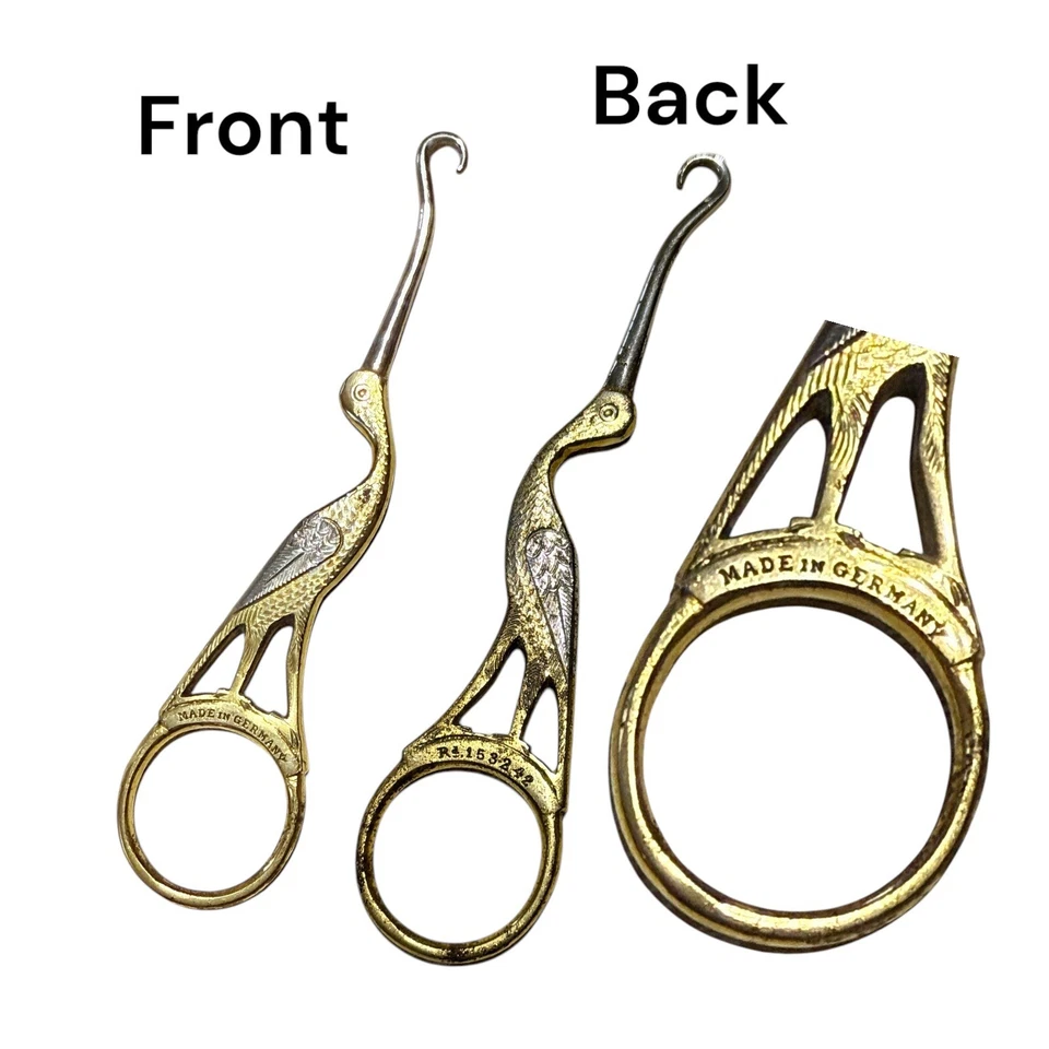 Ganchos de botón antiguos de plata esterlina para zapatos/guantes/prendas publicidad de metal Foto 4 de 4