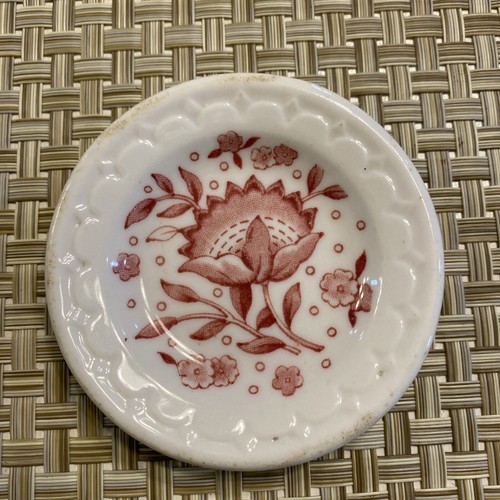 3" Kansas City Southern Railroad China Butter Pat - Roxbury Pattern Syracuse
