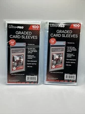 Ultra Pro GRADED Card Sleeves  PSA Perfect Fit 2 Packs of 100, 200 Total