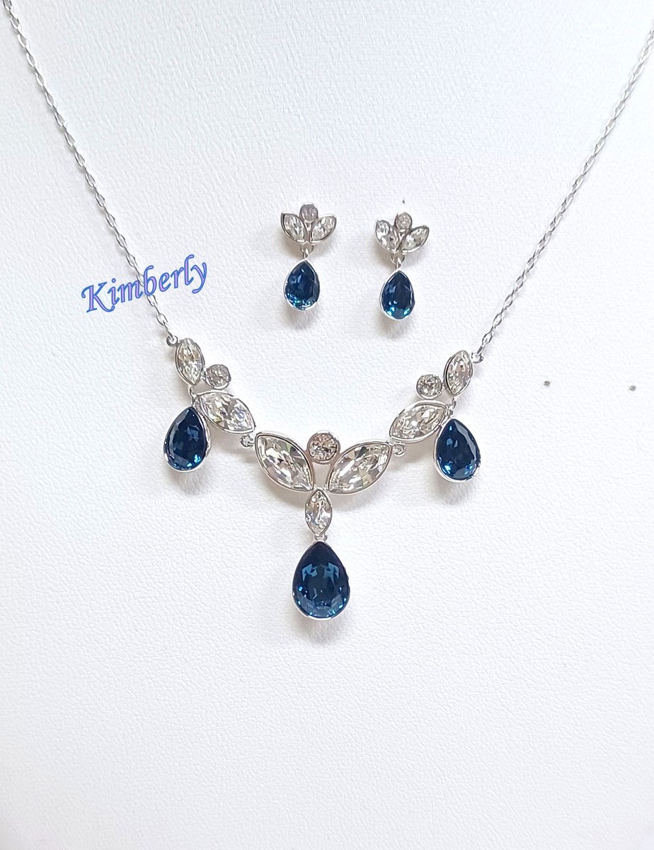＊韓国＊［nari objet］Oval blue necklace 2color opale-azzurro-long-two-wire-
