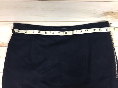 MOSCHINO Women’s Size 6 Navy Blue Wool Classic Career Pencil Skirt LKNW - Picture 4 of 6