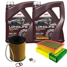 MANN Inspektionspaket 10L MANNOL Longlife 504/507 5W-30 f�r BMW 7er 750i Li