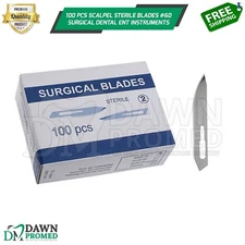 100 Pcs Scalpel sterile Blades #60 Surgical Dental ENT OB/GYN Inst German Grade