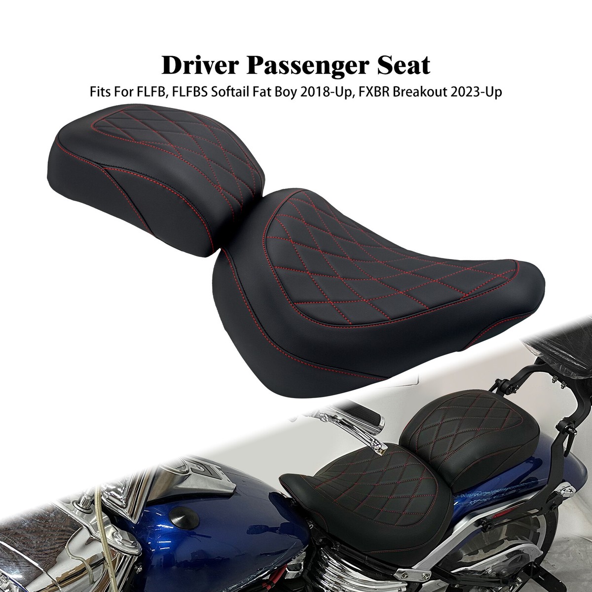 Driver Passenger Seats Fit For Harley Fat Boy FLFB FLFBS 2018-24