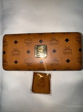MCM COGNAC BROWN HARD CASE with CLOTH For OPTICAL EYEGLASSES SUNGLASSES