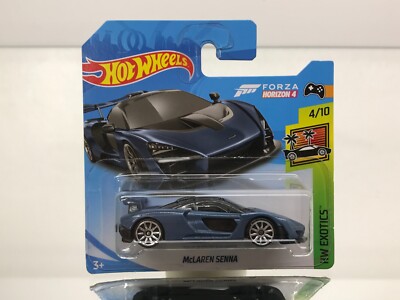 HOT WHEELS FYB46 MCLAREN SENNA FORZA HORIZON 4 BLUE 3inch GOOD IN BLISTER - A003