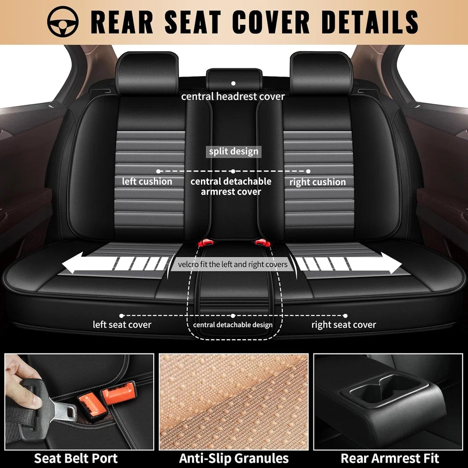 Car 5-Seat Covers Cushion Pad Protector For Mazda CX-5 2013-2024 Faux Leather Foto 4 de 4