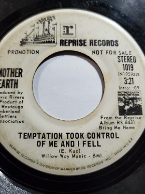 MOTHER EARTH-TEMPTATION TOOK CONTROL OF ME AND I FELL-PROMO-VG F64