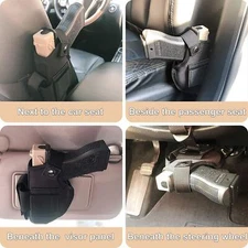 Tactical Car Holster Concealed Carry Gun Holster with Mag Slot and 2 Strap Mount