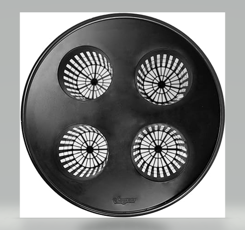 TWO LIDS FOR HYDROPONIC 3.5 & 5 GALLON BUCKET NET POT MESH LID (4 Pots per Lid) - Picture 4 of 5