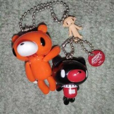 Chax GP Gloomy Bear mini figure Mascot Keychain Ball chain set of 2 Orange