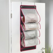 Taschen-Garderobe Raumwunder Türgarderobe Taschenhalter schwarz rot