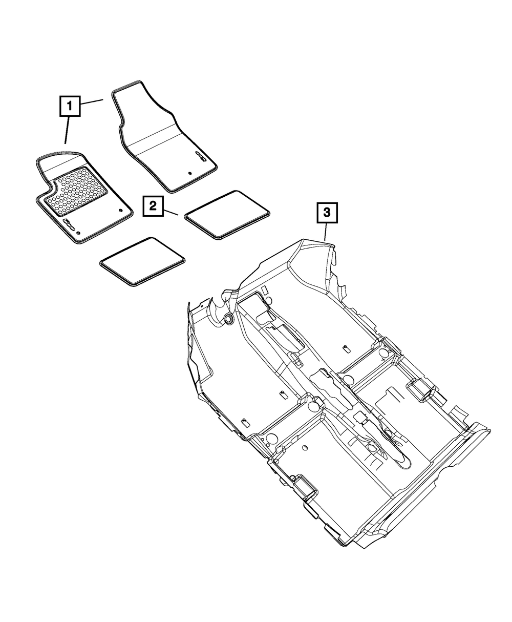 Genuine Mopar Mat Kit-Floor 1TB45JD7AA