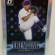 Julio Urias 2021 Donruss Trending Los Angeles Dodgers MLB Baseball Sports Cards 