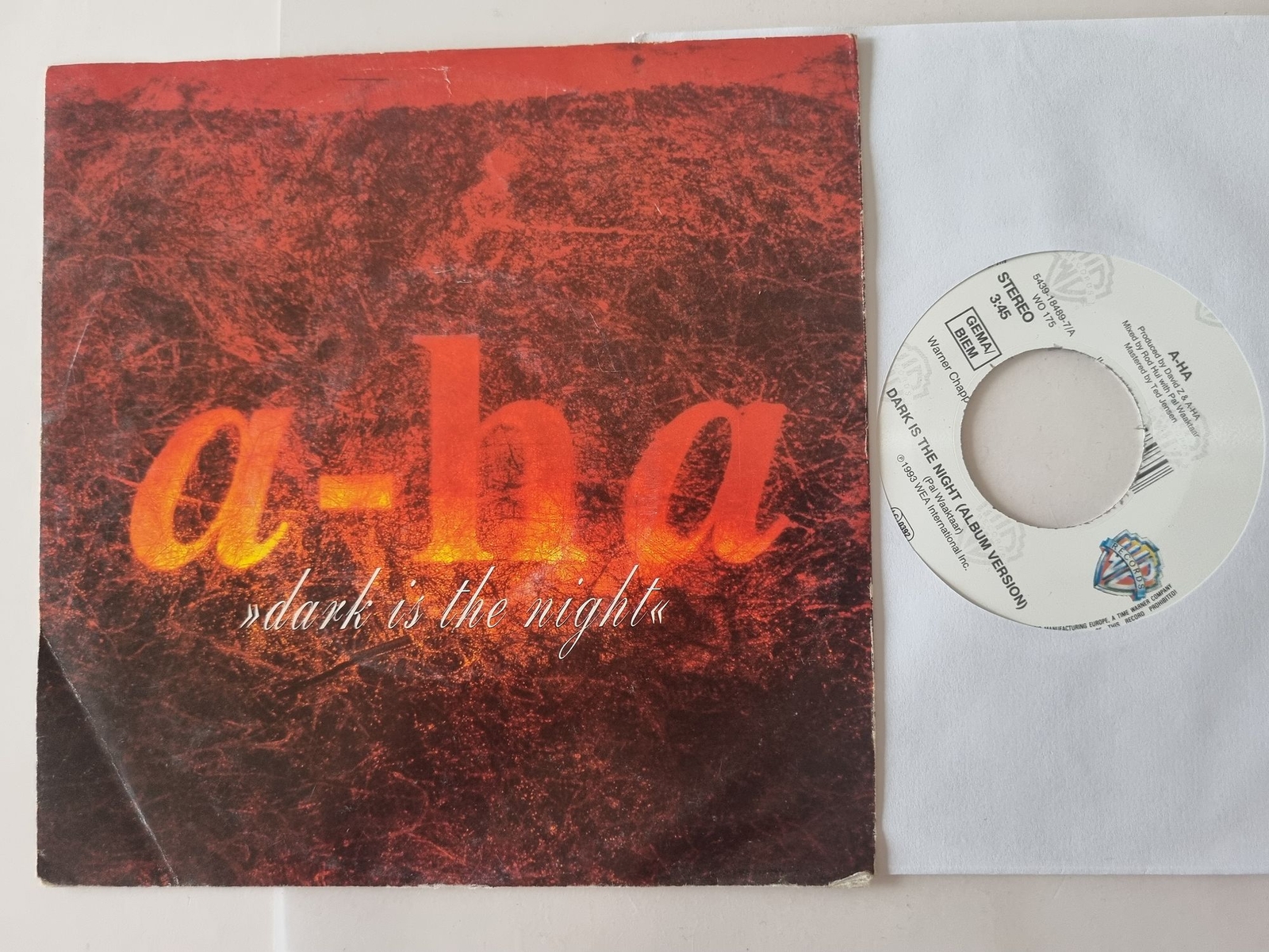 A-ha - Dark Is The Night 7'' Vinyl Germany