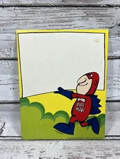 VTG Budweiser Bud Man Price Sign Easel Back Cardstock Store Advertising Sign