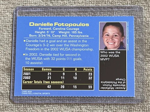 Danielle Fotopoulos ROOKIE 2003 Sports Illustrated for Kids Series 3 #233 Crease - Picture 2 of 2