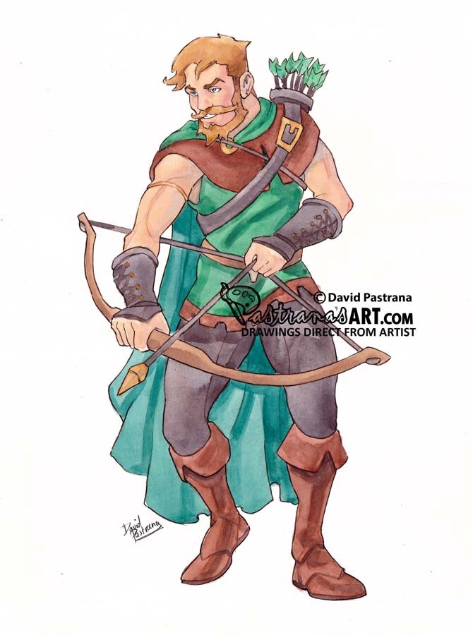 Fantasy Archer Drawing