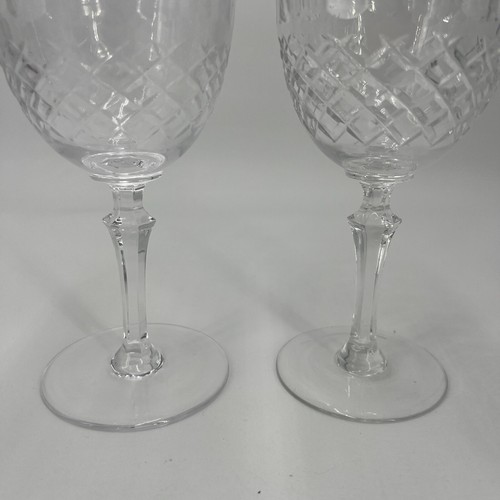 PV08878 Vintage 1970s Bayel Crystal BORDEAUX Thin Stem Water Red Wine Goblet 4pc - Picture 6 of 9