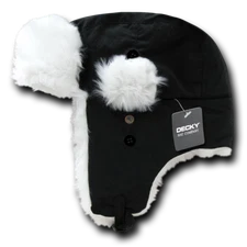 Decky 777  Faux Fur Aviator Hat Winter Trapper Cap  Unisex, Warm, Stylish