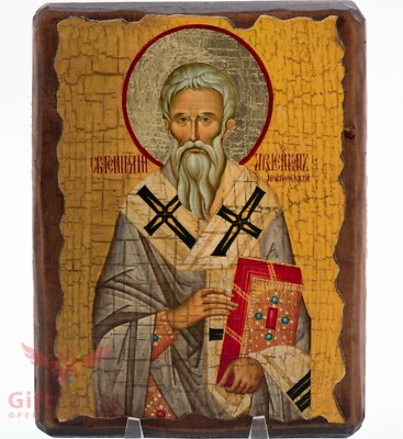 Wooden Icon of Gennady of Novgorod Икона Геннадий