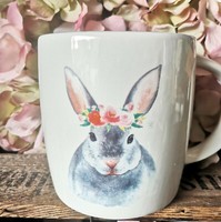 Mug GroßEr Kaffeebecher Hase Keramik 600Ml Ostern Osterbecher Blumenkranz