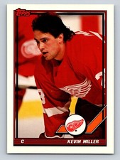 Kevin Miller 1991-92 Topps #125 Detroit Red Wings