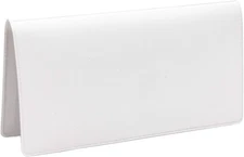 White Vinyl Checkbook Cover, checkbook cover wıth duplıcate flap